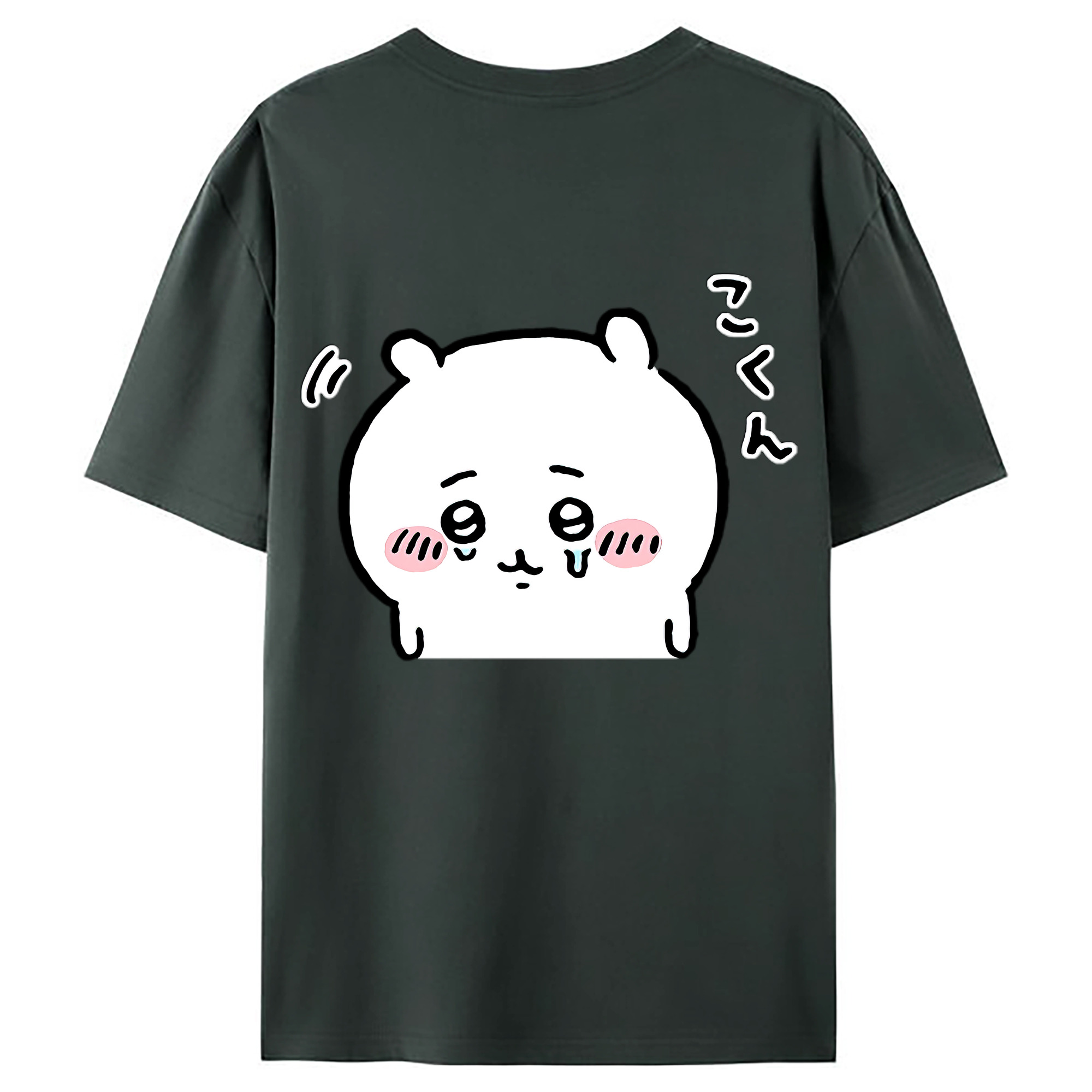 （画像用） ちいかわ ちいかわ Chii-kawa chiikawa 綿100％ メンズ半袖Tシャツ（バックプリント） 通気性